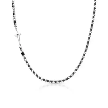 Стальное шейное украшение с гематитом