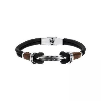 Стальной браслет с нейлоном и текстилем