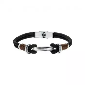 Стальной браслет с нейлоном и текстилем