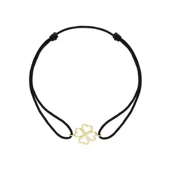 Текстильный браслет с золотой вставкой