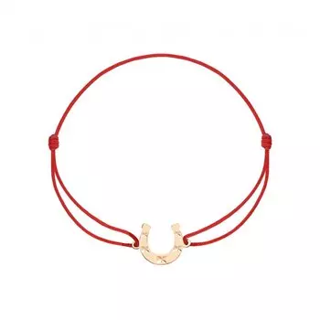 Текстильный браслет с золотой вставкой