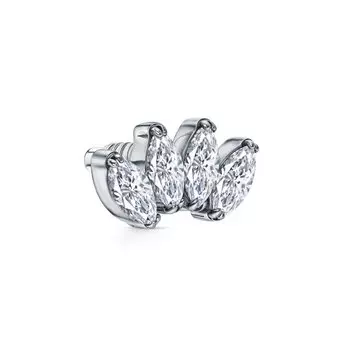 Титановая накрутка на пирсинг с фианитами