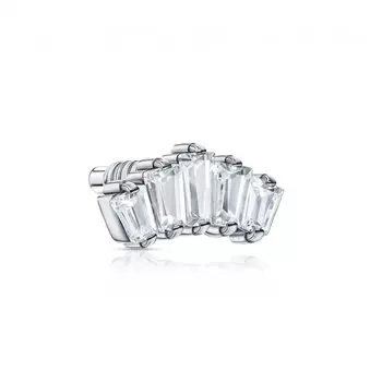 Титановая накрутка на пирсинг с фианитами