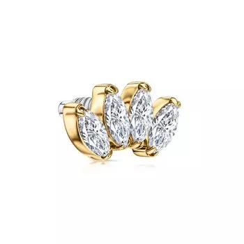 Титановая накрутка на пирсинг с фианитами