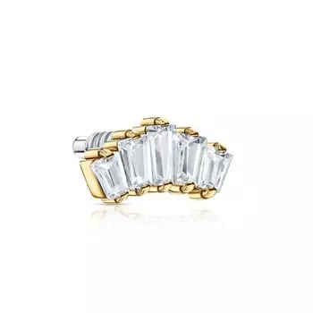 Титановая накрутка на пирсинг с фианитами