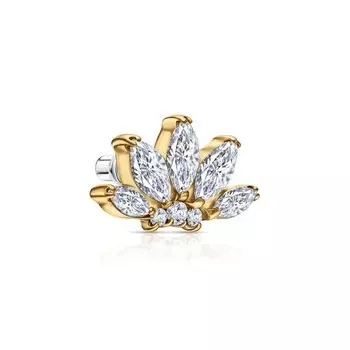 Титановая накрутка на пирсинг с фианитами