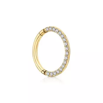 Титановый пирсинг с фианитами