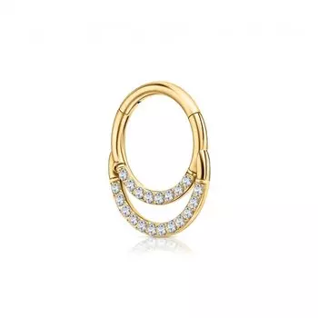 Титановый пирсинг с фианитами