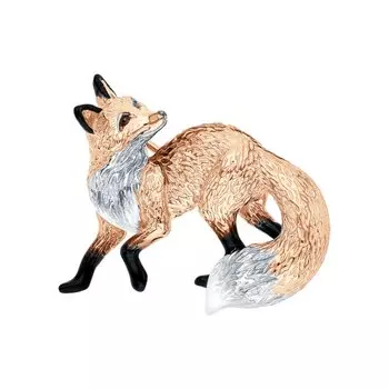 Золотая брошь с эмалью