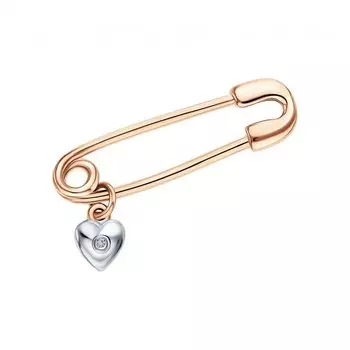 Золотая брошь с бриллиантами природными