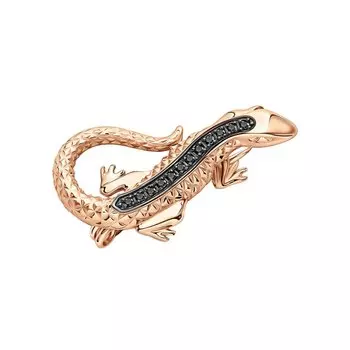 Золотая брошь с бриллиантами природными