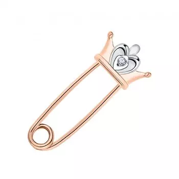 Золотая брошь с бриллиантами природными