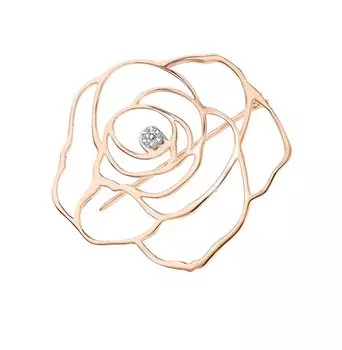 Золотая брошь с бриллиантами природными