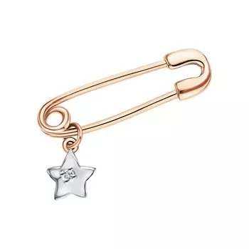 Золотая брошь с бриллиантами природными