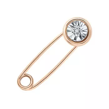 Золотая брошь с бриллиантами природными