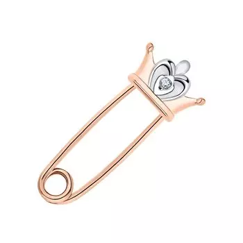 Золотая брошь с бриллиантами природными