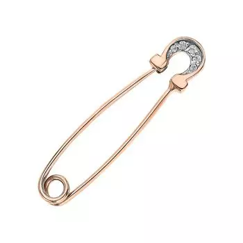 Золотая брошь с фианитами