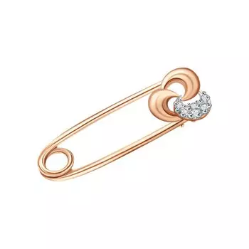 Золотая брошь с фианитами