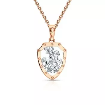 Золотая подвеска "Георгий Победоносец"