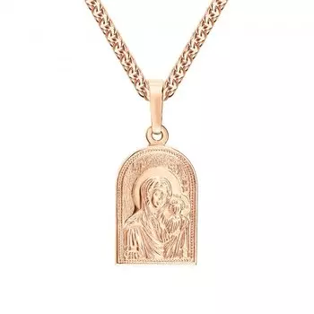 Золотая подвеска "Казанская Божья Матерь"