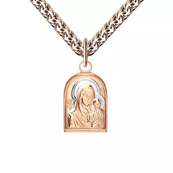 Золотая подвеска "Казанская Божия Матерь"