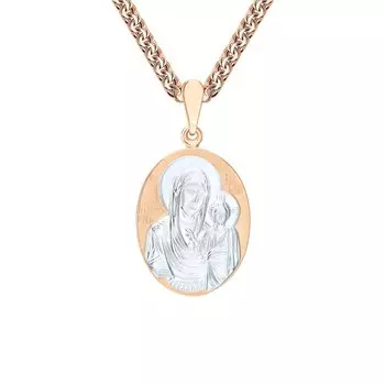 Золотая подвеска Казанская Божия Матерь