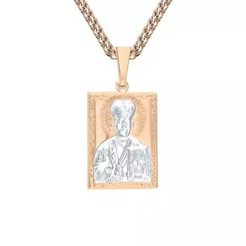 Золотая подвеска Николай Чудотворец