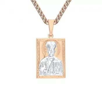 Золотая подвеска Николай Чудотворец