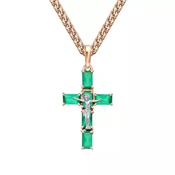 Золотая подвеска с агатами природными