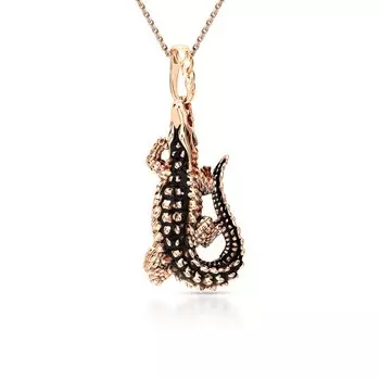 Золотая подвеска с эмалью