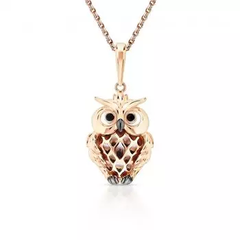 Золотая подвеска с эмалью