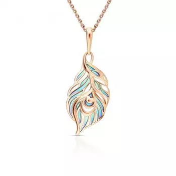 Золотая подвеска с эмалью