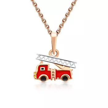 Золотая подвеска с эмалью