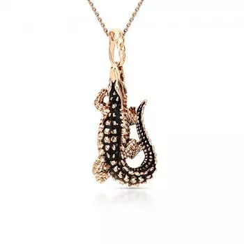 Золотая подвеска с эмалью