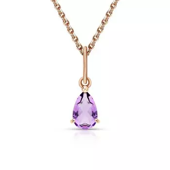 Золотая подвеска с аметистами природными