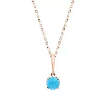 Золотая подвеска с бирюзой