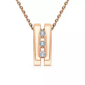 Золотая подвеска с бриллиантами и бриллиантами чёрными природными