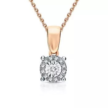 Золотая подвеска с бриллиантами природными