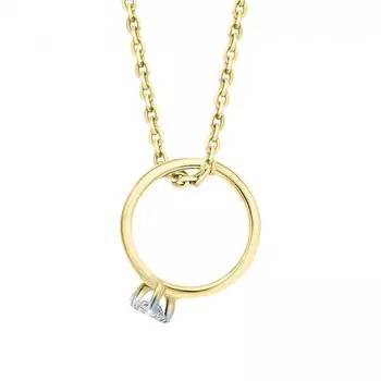 Золотая подвеска с бриллиантами природными