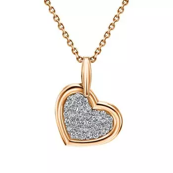 Золотая подвеска с бриллиантами природными