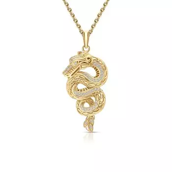 Золотая подвеска с бриллиантами природными