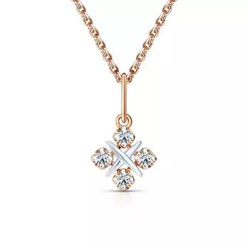 Золотая подвеска с бриллиантами природными