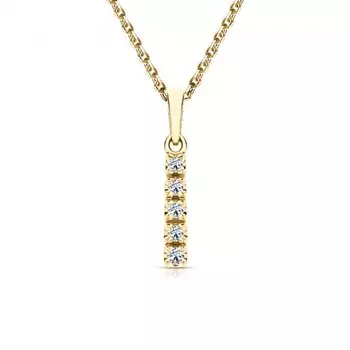 Золотая подвеска с бриллиантами природными