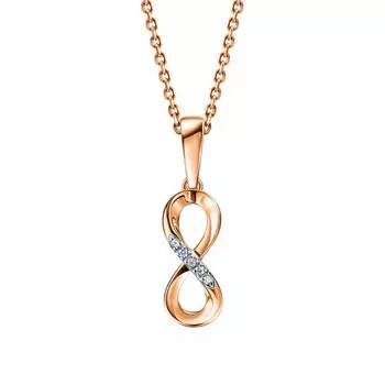 Золотая подвеска с бриллиантами природными