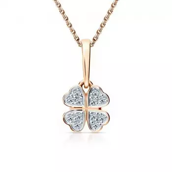 Золотая подвеска с бриллиантами природными