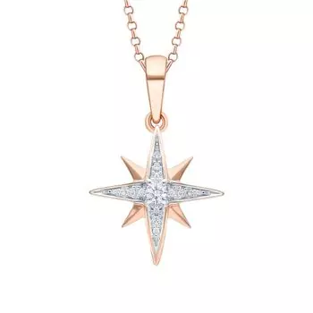 Золотая подвеска с бриллиантами природными