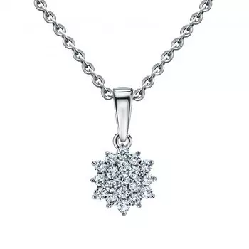 Золотая подвеска с бриллиантами природными