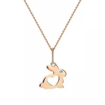 Золотая подвеска с бриллиантами природными