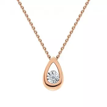 Золотая подвеска с бриллиантами природными