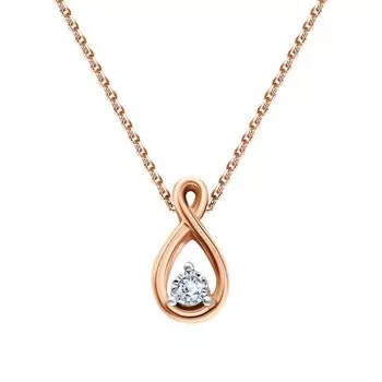 Золотая подвеска с бриллиантами природными